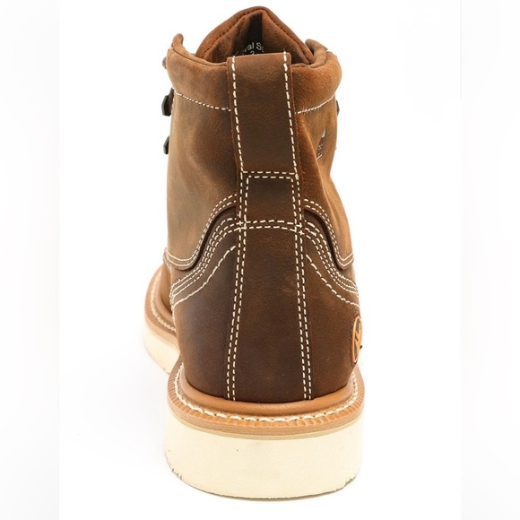 Hawx Men’s 6" Grade Comp Moc Toe Work Boots, Brown Leather, Size 7D, NWT - Picture 4 of 15